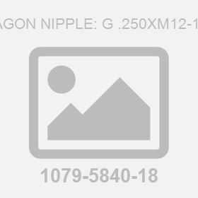 Hexagon Nipple: G .250Xm12-1.5 4D